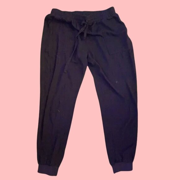 Splendid Black Drawstring Jogger Pants- Size M (Soft Lounge & Casual Streetwear) - Picture 3 of 7